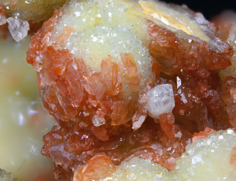 Hilgardite on Boracite. Detail / Foto: Joaquim Calln